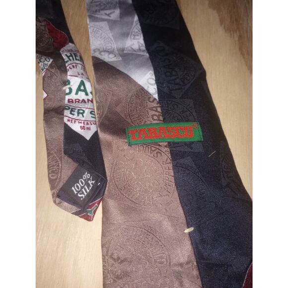 Vintage Tabasco Silk Tie Men's Stripe - Picture 2 of 2